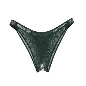 Victoria’s Secret Lace Shine Strap Crotchless Panty